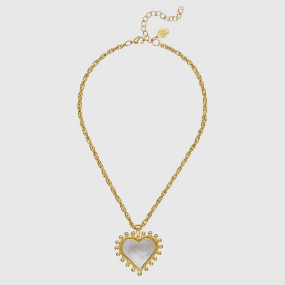 Susan Shaw Mother of Pear Heart Necklace